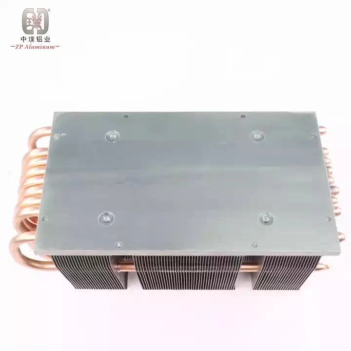Aluminum stamped fin heatsink